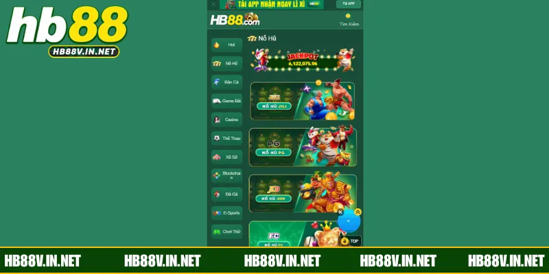 Nổ hũ là trong những “siêu phẩm” nổi bật tại thương hiệu HB88 