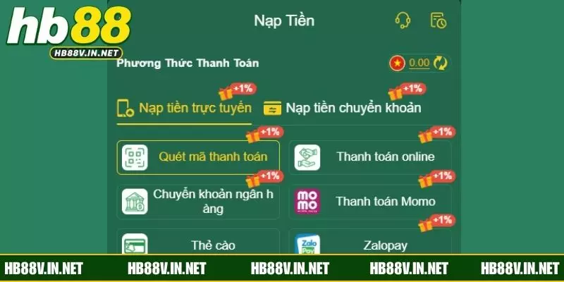 Quy trình nạp tiền HB88 chi tiết và dễ thao tác